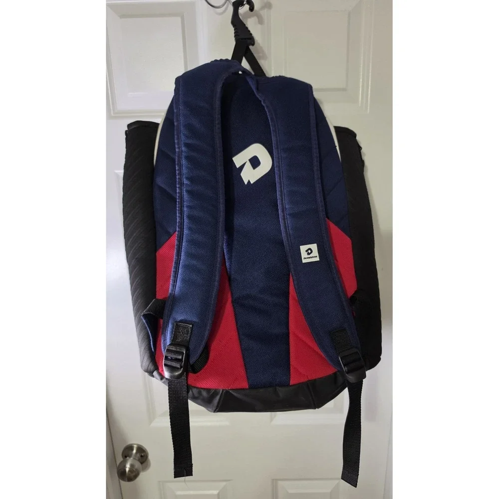 DeMarini Baseball Softball Equipment Backpack Bat Bag Navy Red White USA Flag